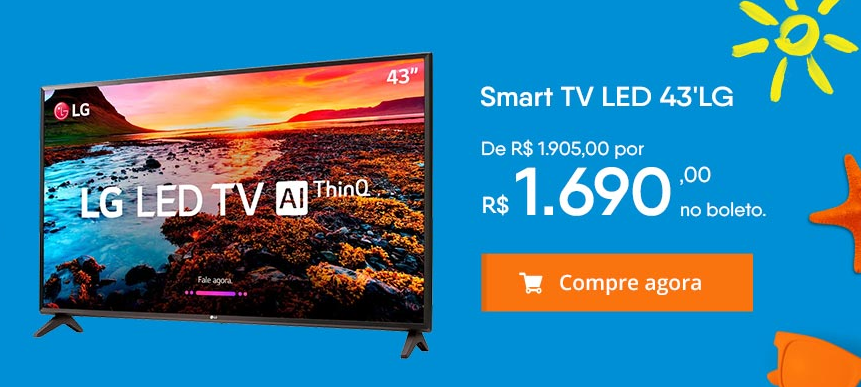 Desconto de até 20% em Smart TVs com frete grátis na Colombo - desconto tvs colombo