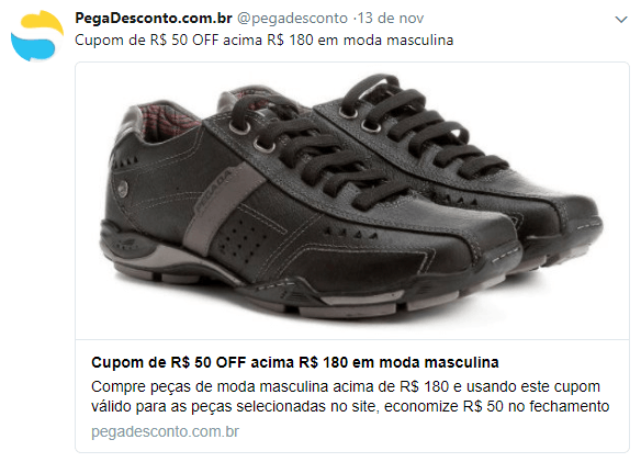 Como ficar por dentro das melhores promoções da internet - promoções da internet exemplo de desconto no twitter