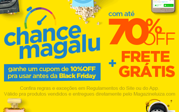 Compre hoje e ganhe cupom 10% antes da Black Friday - magazine black friday