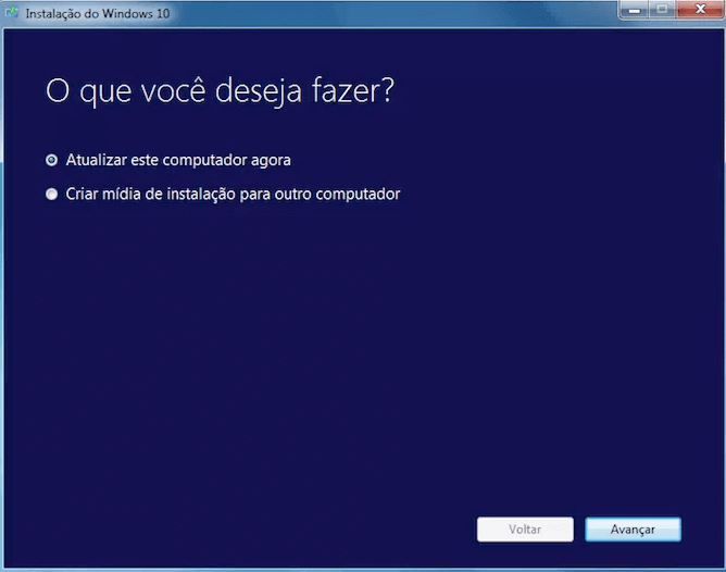 passo 2 windows 10 upgrade