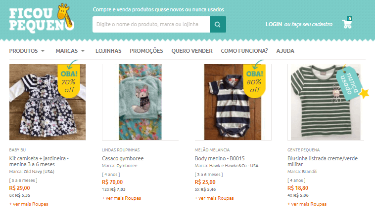 sites confiáveis para comprar roupas de bebê