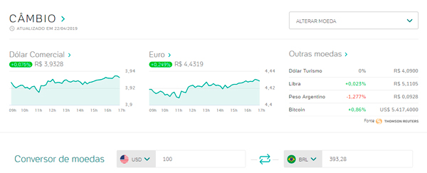 sites para fazer conversao de moeda uol