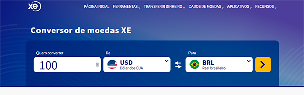 sites para fazer conversao de moeda xe